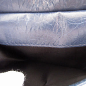 未使用 バレンシアガ 542001 スクエア コインウォレット メンズ レザー ネイビー 紺 2つ折り財布 財布 0460【中古】BALENCIAGA