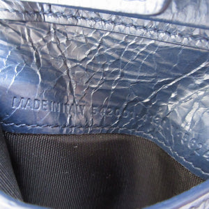 未使用 バレンシアガ 542001 スクエア コインウォレット メンズ レザー ネイビー 紺 2つ折り財布 財布 0460【中古】BALENCIAGA