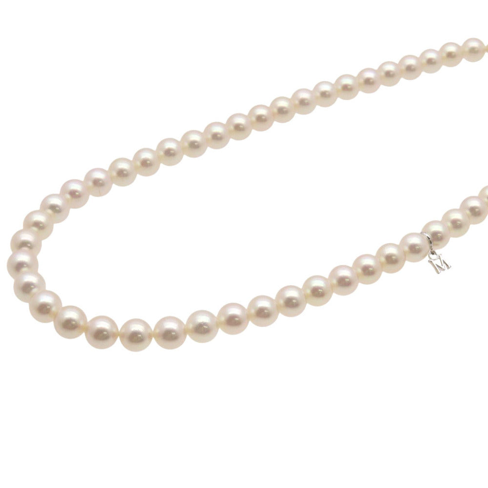 美品 ミキモト 7.4mm-8mm アコヤ真珠 ネックレス ネックレス パール シルバーアクセアリー 0464【中古】MIKIMOTO