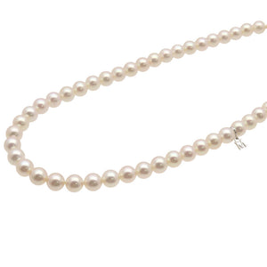 美品 ミキモト 7.4mm-8mm アコヤ真珠 ネックレス ネックレス パール シルバーアクセアリー 0464【中古】MIKIMOTO