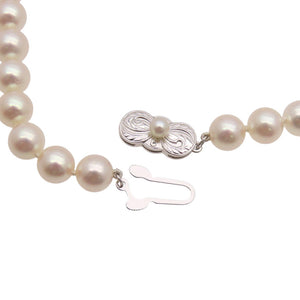 美品 ミキモト 7.4mm-8mm アコヤ真珠 ネックレス ネックレス パール シルバーアクセアリー 0464【中古】MIKIMOTO
