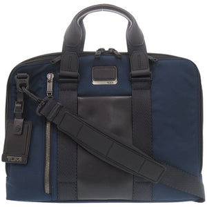 新品同様 トゥミ 2WAY キャンバス/レザー ネイビー ビジネスバッグ 0487【中古】TUMI