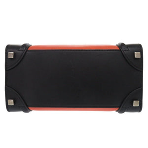 美品 セリーヌ ラゲージ マイクロショッパー レザー マルチカラー ハンドバッグ 0497【中古】CELINE