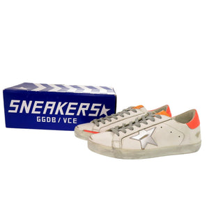 未使用 ゴールデングース SUPER STAR G36MS590 T84 サイズ41 レザー ホワイト オレンジ スニーカー 白 0501【中古】GOLDEN GOOSE