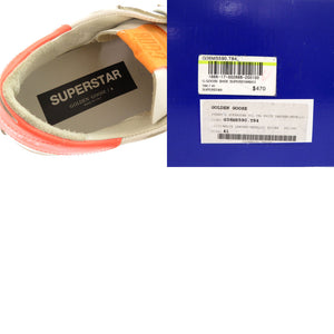 未使用 ゴールデングース SUPER STAR G36MS590 T84 サイズ41 レザー ホワイト オレンジ スニーカー 白 0501【中古】GOLDEN GOOSE