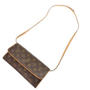 美品 ルイ ヴィトン ポシェットツイン GM モノグラム M51852 ショルダーバッグ LV 0505【中古】LOUIS VUITTON