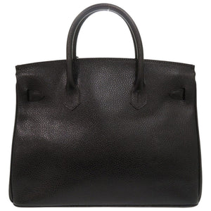 美品 ハイクラス レザーハンドバッグ 35 レザー ゴールド金具 ブラック ハンドバッグ 黒 0527【中古】HIGH　CLASS