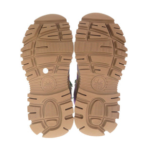 未使用 グッチ アディダスコラボ ハイカット トレッキングシューズ 25cm 721394 レザー/ファブリック ブラウン スニーカー 0535【中古】GUCCI