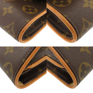 ルイ ヴィトン ポシェットツインPM モノグラム M51854 ブラウン ショルダーバッグ LV 0538【中古】LOUIS VUITTON