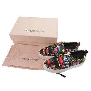 未使用 セルジオロッシ SHOGO SEKINE ショウゴセキネ コラボ A79290 スリッポン レザー ブラック スニーカー 黒 0542【中古】Sergio Rossi