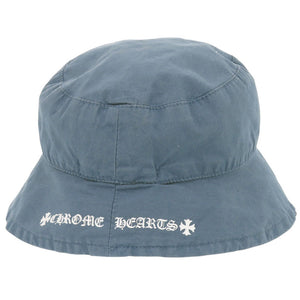 クロムハーツ クロス ロゴ バケットハット コットン ブルー 帽子 青 0549【中古】CHROME HEARTS キッズ