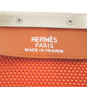 美品 エルメス フックベルト ウエストベルト ナイロン メタル オレンジ I刻印 0566【中古】HERMES