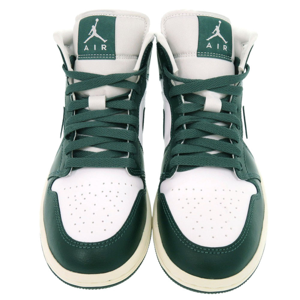 未使用品 ナイキ AIR JORDAN 1 MID エア ジョーダン 1 ミッド サイズ24cm BQ6472-133 レザー ホワイト グリーン スニーカー 0569【中古】NIKE