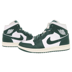 未使用品 ナイキ AIR JORDAN 1 MID エア ジョーダン 1 ミッド サイズ24cm BQ6472-133 レザー ホワイト グリーン スニーカー 0569【中古】NIKE
