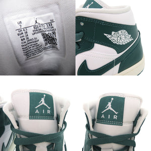 未使用品 ナイキ AIR JORDAN 1 MID エア ジョーダン 1 ミッド サイズ24cm BQ6472-133 レザー ホワイト グリーン スニーカー 0569【中古】NIKE