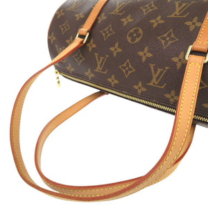 美品 ルイ ヴィトン パピヨン30 ポーチ付 ヌメ革 モノグラム M51385 ブラウン ハンドバッグ LV 0575【中古】LOUIS VUITTON