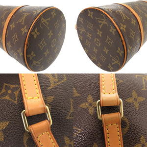 美品 ルイ ヴィトン パピヨン30 ポーチ付 ヌメ革 モノグラム M51385 ブラウン ハンドバッグ LV 0575【中古】LOUIS VUITTON