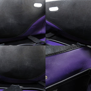 美品 ラルフローレン リッキー レザー ブラック ハンドバッグ 黒 0582【中古】RALPH LAUREN