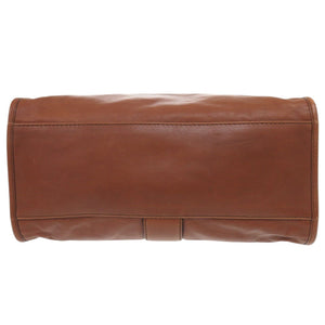 美品 グッチ ソフト スティラップ 296856 レザー ブラウン ハンドバッグ ショルダーバッグ 茶 0597【中古】GUCCI