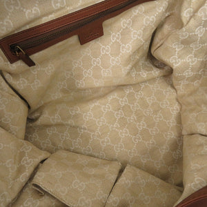 美品 グッチ ソフト スティラップ 296856 レザー ブラウン ハンドバッグ ショルダーバッグ 茶 0597【中古】GUCCI