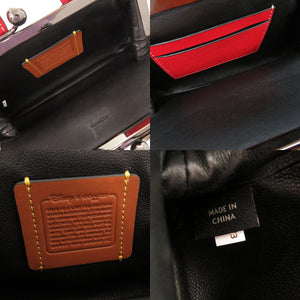 新品同様 コーチ × ディズニー ミッキーマウス キスロック リストレット レザー レッド クラッチバッグ がま口 ポーチ 赤 0606【中古】COACH