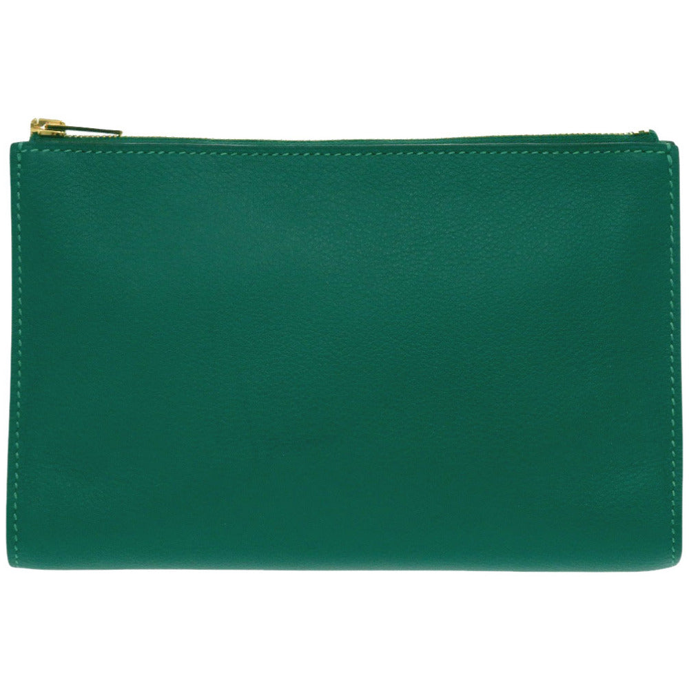 美品 エルメス ジップアンゴー エバーカラー ヴェールヴェルティゴ ゴールド金具 Y刻印(2020年製) ポーチ 緑 0609【中古】HERMES
