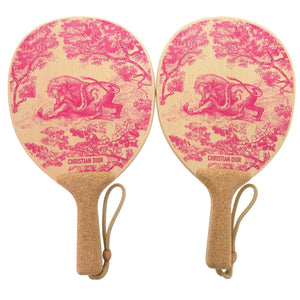 新品同様 クリスチャンディオール ビーチラケット コルク ピンク 0617【中古】Christian Dior