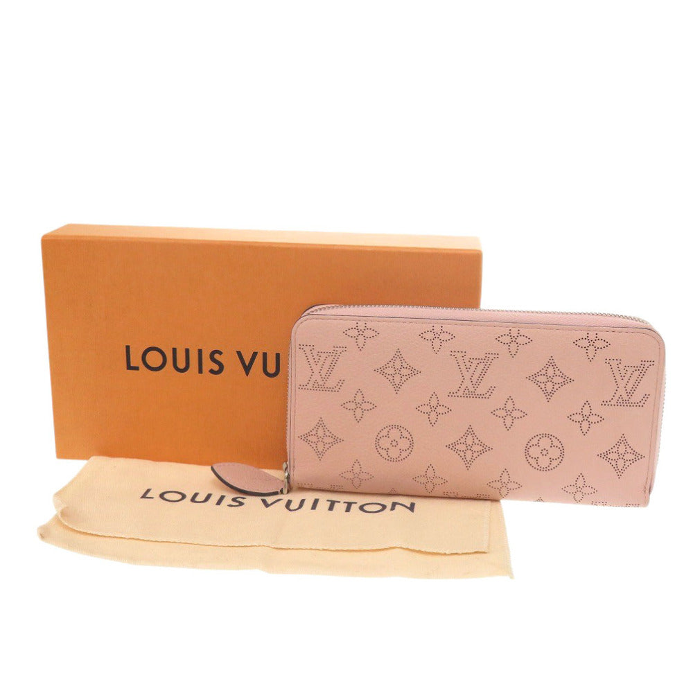 新品同様 ルイ ヴィトン ジッピーウォレット M61868 モノグラムマヒナ マグノリア 長財布 ピンク LV 0629【中古】LOUIS VUITTON