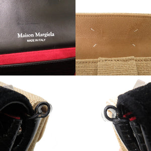 新品同様 メゾン マルジェラ New Lock HORIZONTAL SB1WD0005 型押しレザー ブラック ベージュ ショルダーバッグ 0630【中古】Maison Margiela