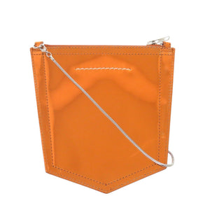 新品同様 エムエムシックス オレンジ ポリウレタン/ポリエステル ショルダーバッグ 0632【中古】MM6