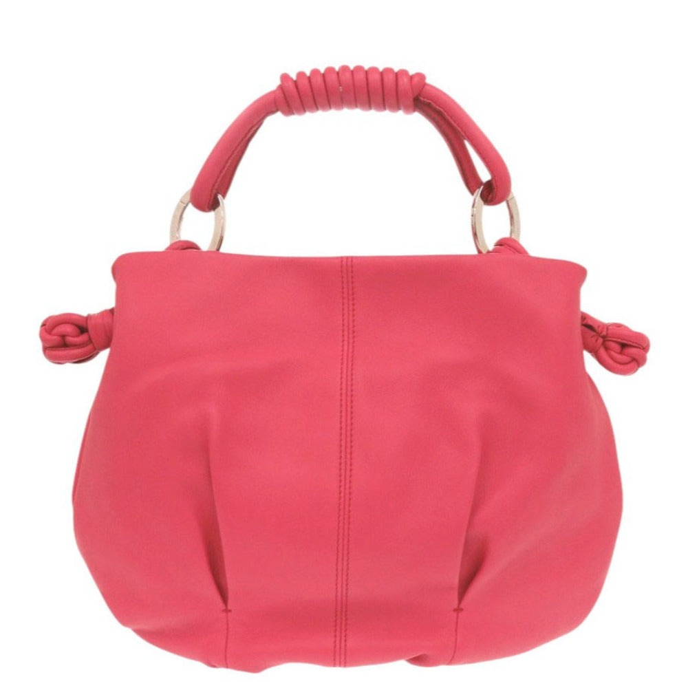 新品同様 ジョルジオアルマーニ ワンショルダーバッグ YGWE98 レザー ピンク ハンドバッグ 0635【中古】GIORGIO ARMANI