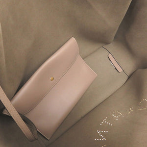 美品 ステラマッカートニー ロゴ トートバッグ MOSS グレージュ ポリエステル ベージュ 0650【中古】Stella McCartney
