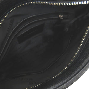 美品 バーバリー ショルダーバッグ レザー キャンバス ブラック 0652【中古】BURBERRY