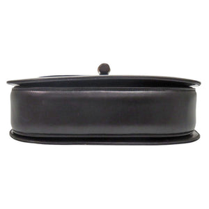 美品 グッチ バンブー ターンロック ヴィンテージ レザー ブラック ハンドバッグ 黒 0715【中古】GUCCI