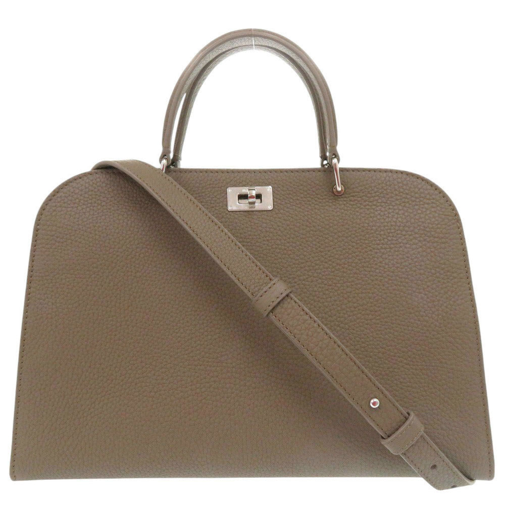 未使用品 ミチノ パリ オペラバッグ スモール レザー トープ 2WAY ショルダー ハンドバッグ 0718【中古】michino PARIS