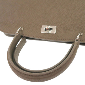 未使用品 ミチノ パリ オペラバッグ スモール レザー トープ 2WAY ショルダー ハンドバッグ 0718【中古】michino PARIS