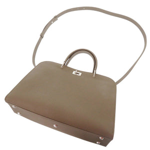 未使用品 ミチノ パリ オペラバッグ スモール レザー トープ 2WAY ショルダー ハンドバッグ 0718【中古】michino PARIS