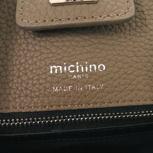 未使用品 ミチノ パリ オペラバッグ スモール レザー トープ 2WAY ショルダー ハンドバッグ 0718【中古】michino PARIS