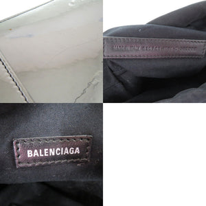 美品 バレンシアガ ネオバスケット 2WAY ショルダーバッグ ハンドバッグ エナメル シルバー 0720【中古】BALENCIAGA