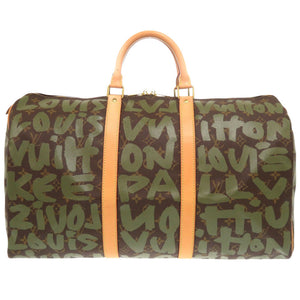 美品 ルイ ヴィトン キーポル50 モノグラム グラフィティ カーキ M92196 ボストンバッグ LV 0750 【中古】 LOUIS VUITTON