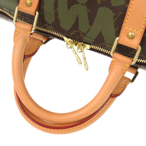 美品 ルイ ヴィトン キーポル50 モノグラム グラフィティ カーキ M92196 ボストンバッグ LV 0750 【中古】 LOUIS VUITTON