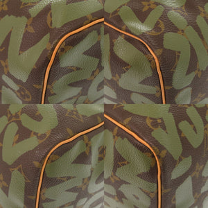 美品 ルイ ヴィトン キーポル50 モノグラム グラフィティ カーキ M92196 ボストンバッグ LV 0750 【中古】 LOUIS VUITTON