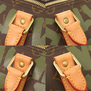 美品 ルイ ヴィトン キーポル50 モノグラム グラフィティ カーキ M92196 ボストンバッグ LV 0750 【中古】 LOUIS VUITTON