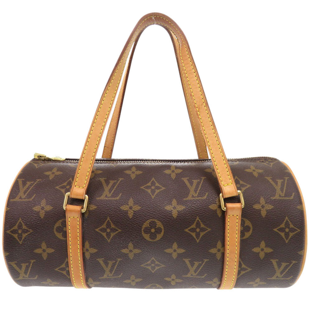 ルイ ヴィトン パピヨン26 ヌメ革 モノグラム M51386 ブラウン ハンドバッグ LV 0763【中古】LOUIS VUITTON