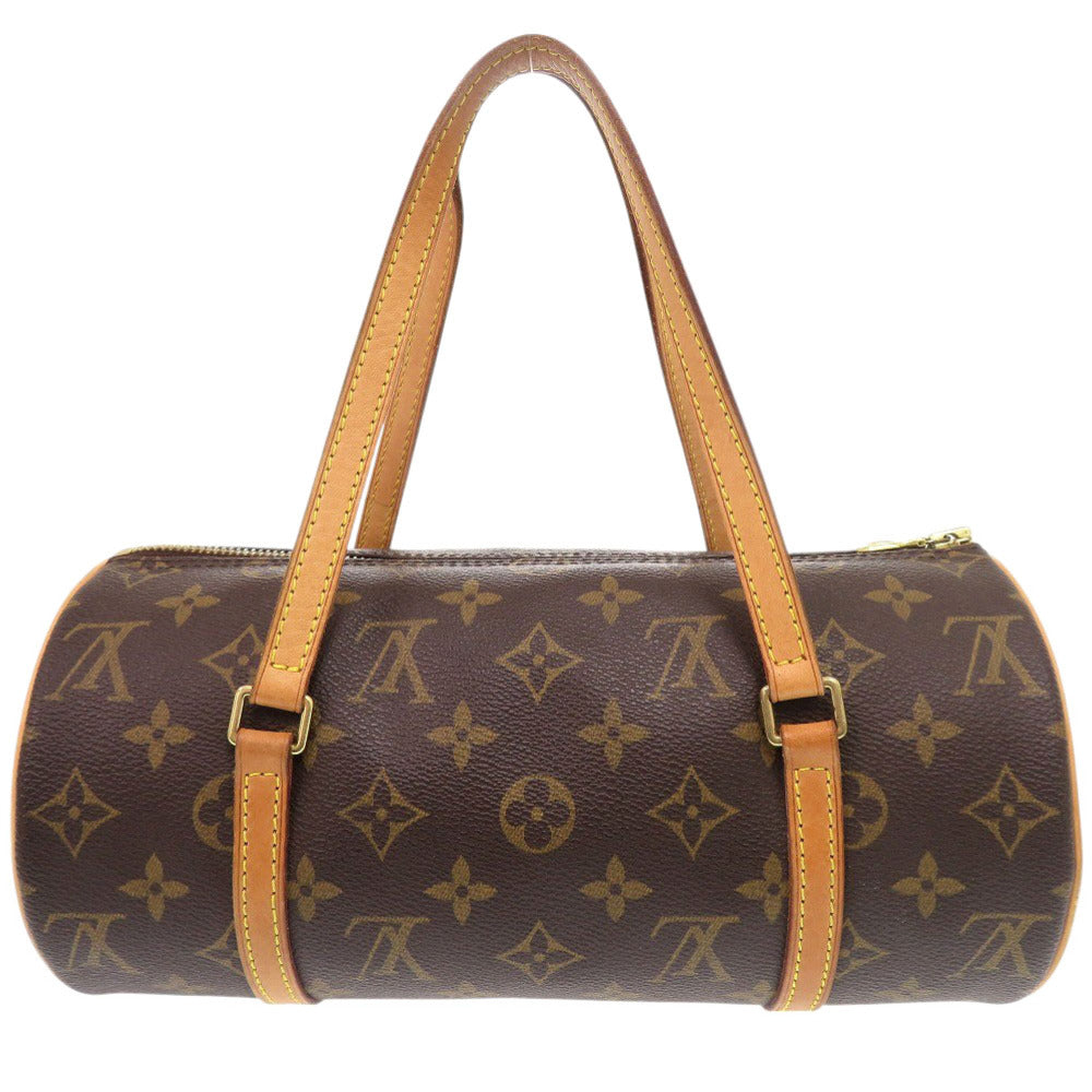 ルイ ヴィトン パピヨン26 ヌメ革 モノグラム M51386 ブラウン ハンドバッグ LV 0763【中古】LOUIS VUITTON
