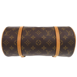ルイ ヴィトン パピヨン26 ヌメ革 モノグラム M51386 ブラウン ハンドバッグ LV 0763【中古】LOUIS VUITTON