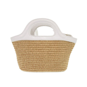 マルニ トロピカリア マイクロ BMMP0067Q0 P3860 コットン/レザー/ポリアミド ベージュ ホワイト ショルダーバッグ 0770【中古】MARNI