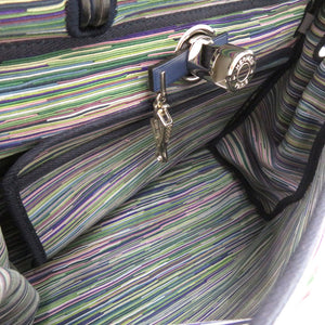 美品 エルメス エールバッグPM ヴィブラート ブルー シルバー金具 □G刻印 ハンドバッグ 青 0778 【中古】 HERMES