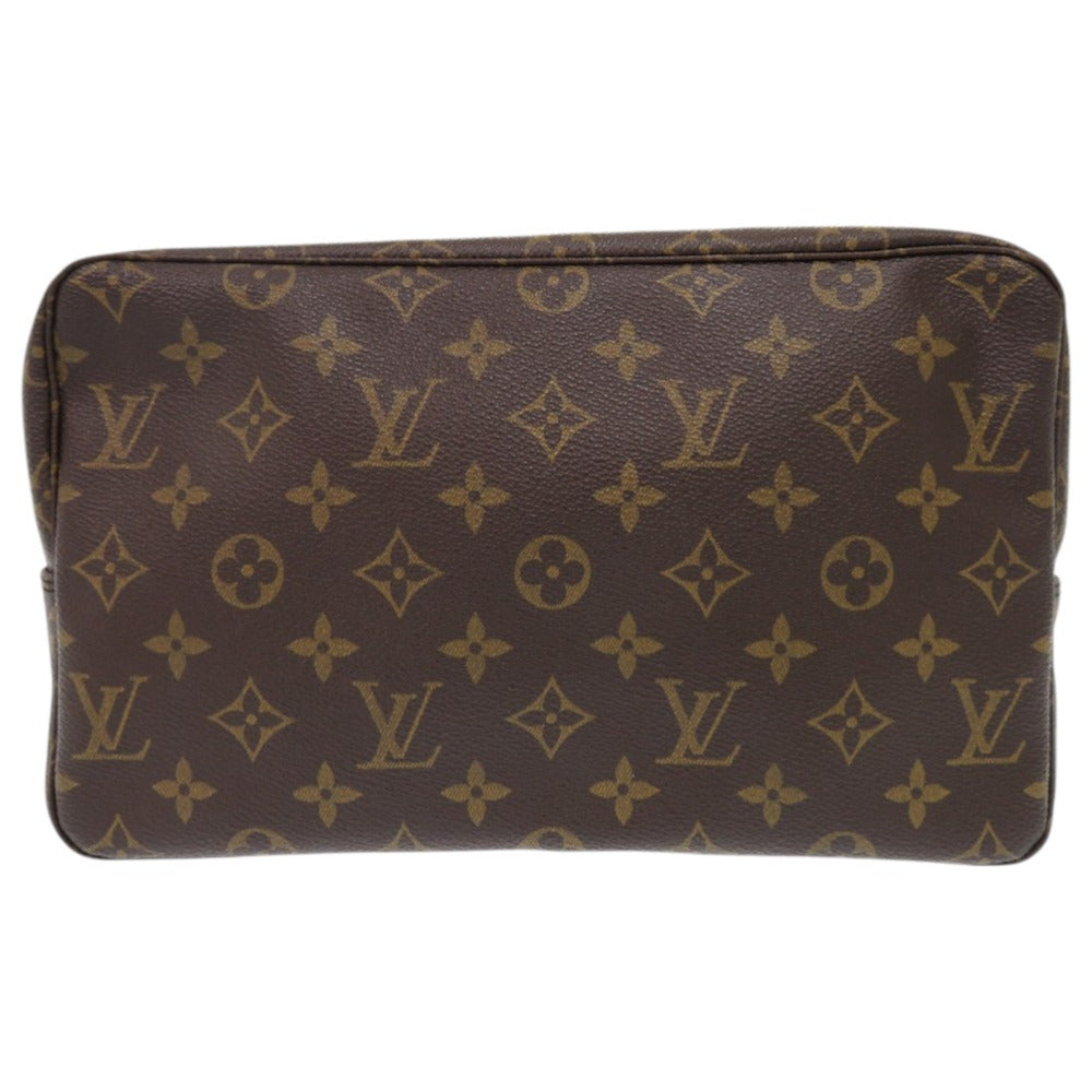 美品 ルイ ヴィトン トゥルーストワレット28 モノグラム M47522 ブラウン セカンドバッグ クラッチバッグ LV 0781【中古】LOUIS VUITTON メンズ