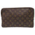美品 ルイ ヴィトン トゥルーストワレット28 モノグラム M47522 ブラウン セカンドバッグ クラッチバッグ LV 0781【中古】LOUIS VUITTON メンズ